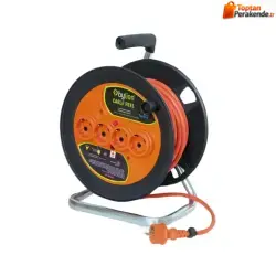 BYLION PMK-20325-F Plastik Seyyar Makara Ø280 IP20 F Tipi 3x2,5 20M Turuncu Kablo